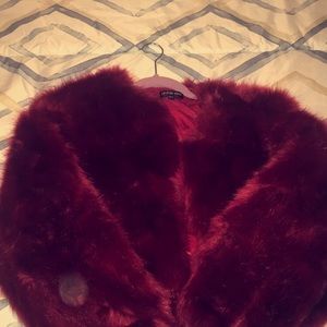 Fur Burgundy Jacket